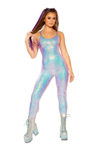 Stretch Sequin Catsuit - Lavender Dreams -