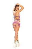 Ombre Fringe Harness Bottom - Pink Ombre -