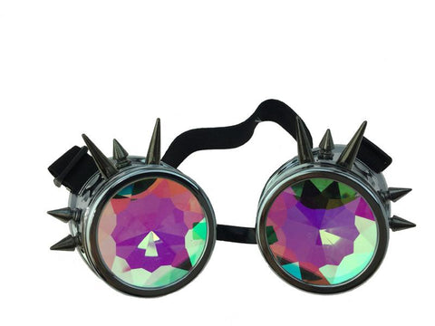 Steampunk Silver Goggle with Kaleidoscope Lens