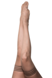 Samantha Fishnet Thigh High - Nude - Size