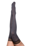 Annabelle Pinstripe Thigh High - Grey - Size
