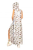 Star Flip Sequin Duster - Multi/Silver Star on White -