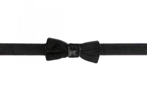 Bow Tie Velvet Choker - Black - One Size