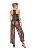 Elegant Pajama Set - Black -
