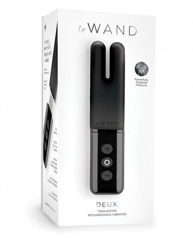 Le Wand Deux Twin Motor Rechargeable Vibrator - Black