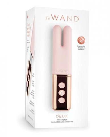 Le Wand Deux Twin Motor Rechargeable Vibrator - Rose Gold