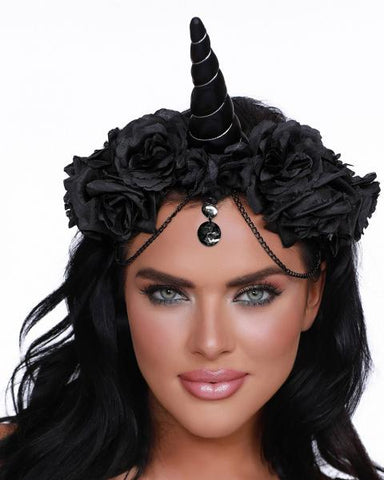 Unicorn Headpiece - Black - One Size