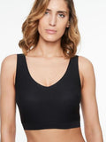 SoftStretch Padded V-Neck Bra - Black - Size