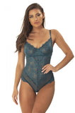 Page Unlined Lace Teddy - Deep Teal -