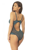 Page Unlined Lace Teddy - Deep Teal -