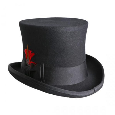 6" Top Hat - 100% Wool Felt - Black - Size