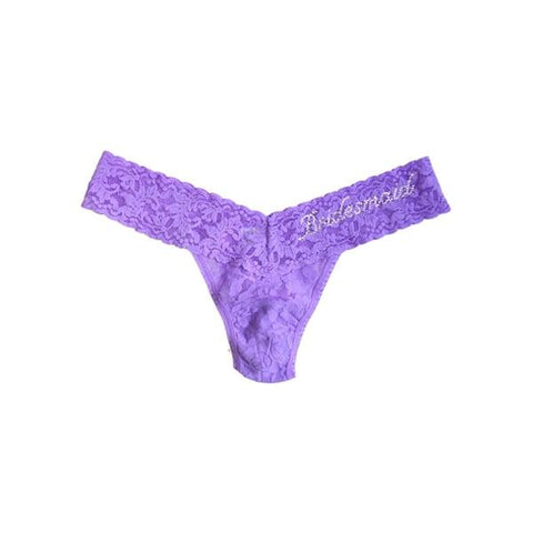 Bridesmaid Low Rise Thong - Electric Orchid - One Size