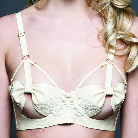 Eos Latex Bra - White -