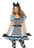 Two Piece Hypnotic Miss Alice Dress - Blue/Black/White -