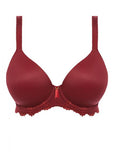 Expression Underwire Demi Plunge Moulded Bra - Ruby -