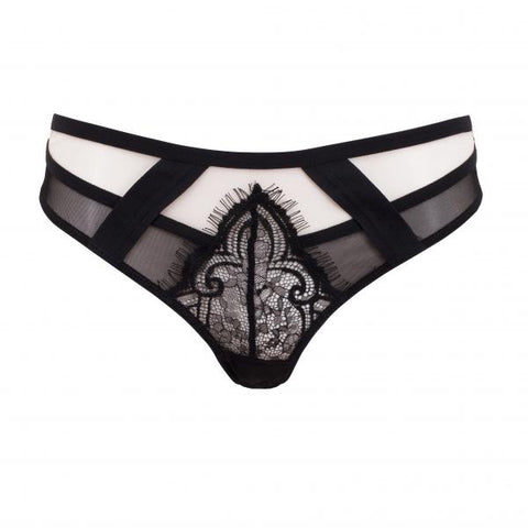 Liya Harness Thong - Rose Dust/Black -