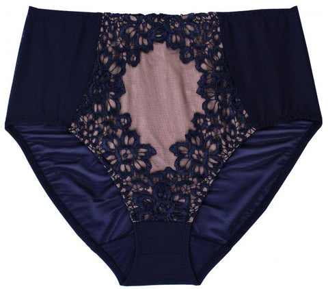 Dahlia Full Brief - Black/Nude -
