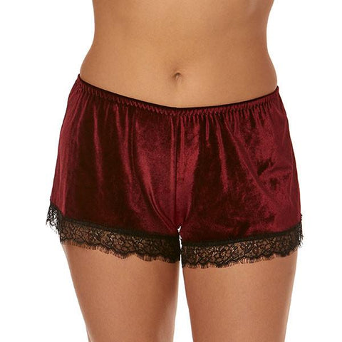 Velvet Tap Pants - Wine/Black -