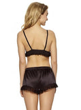 Olivia Triangle Top and Top Short Set - Black -
