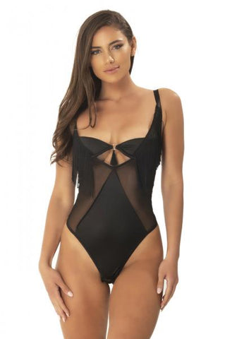 Zurie Fringe Tassel Teddy - Black -
