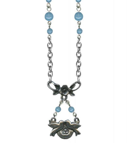 Rockware Lovebirds Necklace with Blue Opal