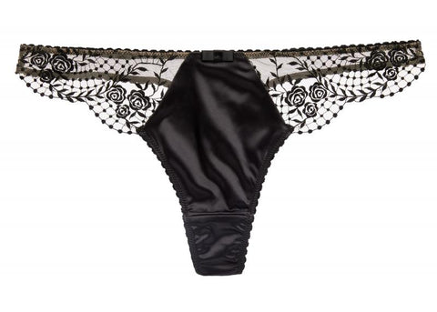 Julie's Roses G-String - Black -