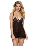 Mary Babydoll and G-String - Black -