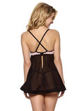 Mary Babydoll and G-String - Black -