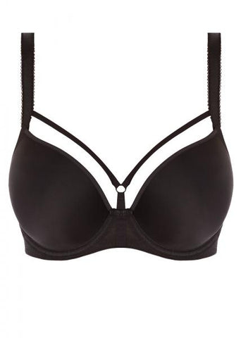 Awakening Underwire Moulded Plunge Bra - Black -