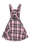Islay Pinafore Dress - Pink Plaid -
