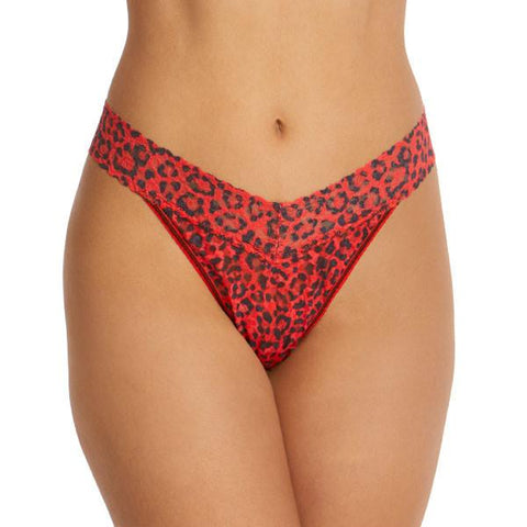 On the Prowl Original Rise Thong - Red/Black - One Size