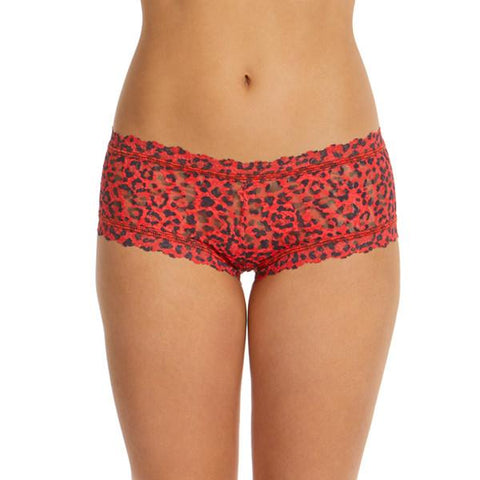 On the Prowl Boyshort - Red/Black -