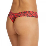 On the Prowl Low Rise Thong - Red/Black - One Size