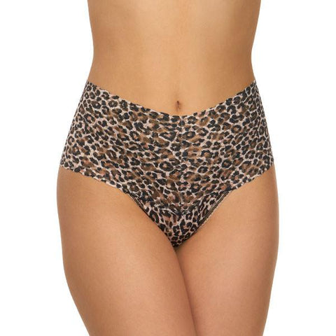 Classic Leopard Retro Thong - One Size