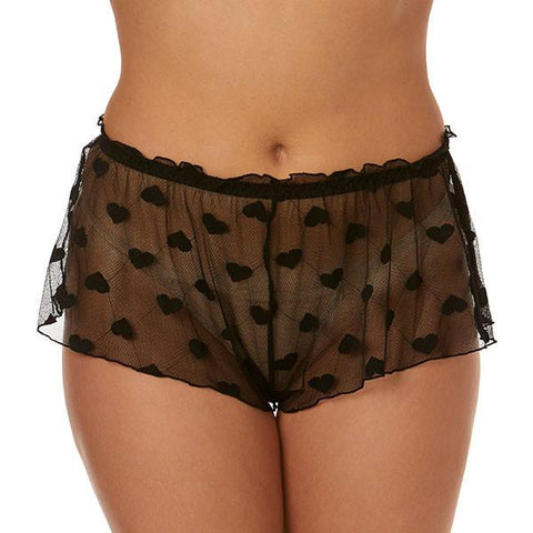 Sweetheart Mesh Tap Pant - Black -