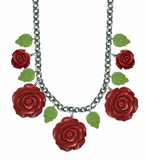 Bohemian Cowgirl Howlite Multi Rose Necklace