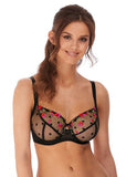 Awakening Underwire Plunge Bra - Black -