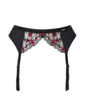 VIP Satine Suspender Belt - Black/Red -