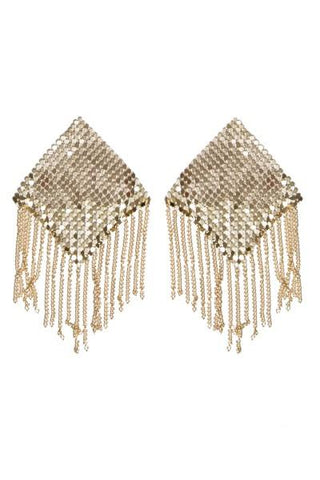 Chain Mail Pasties with Fringe - Gold