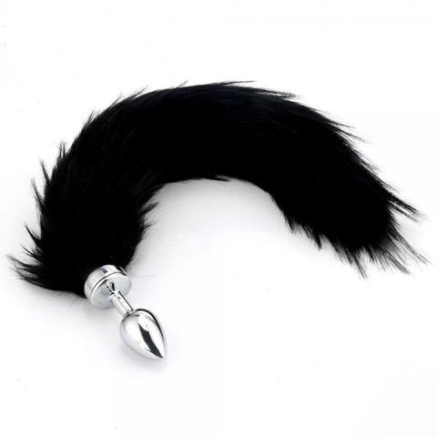 Magnetic Plug Fox Tail - Black