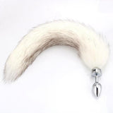 Magnetic Plug Fox Tail - White