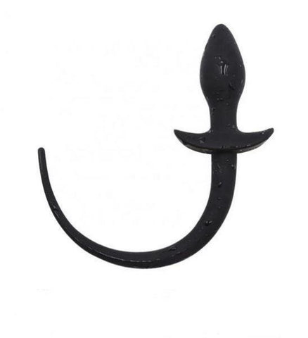 Silicone Dragon Tail With Plug - Black