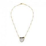 Quartz Drape Necklace - Black