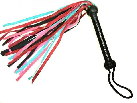 28" Multi Color Leather Flogger