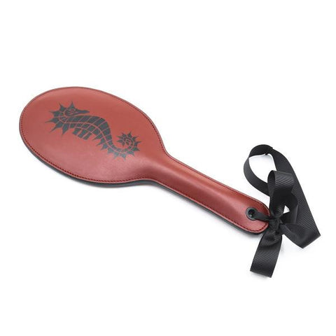 Burgandy Paddle With Seahorse Print