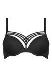 Dame De Paris Push Up Wired Padded Bra - Black -