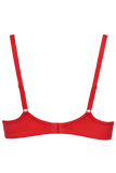 Dame De Paris Plunge Wired Padded Bra - Red -