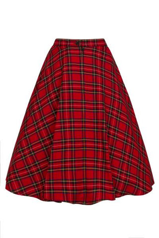 Irvine 50's Skirt - Red Plaid -