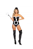 Four Piece Kinky Maid - Black/White -