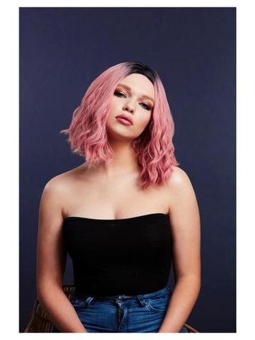 Cara Wavy Long Bob Wig - Ash Pink